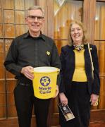 Paul, our Treasurer, with Caroline Green from Marie Curie